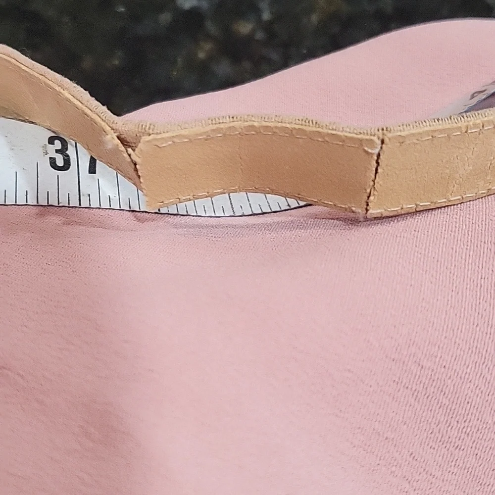 Vintage 1950's Dusty Pink Lace Top Dress 3/4 Length Sleeve Size S - Picture 9 of 9